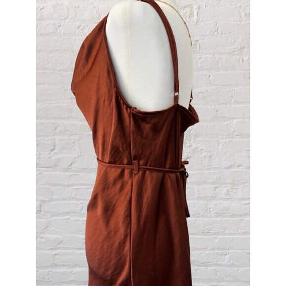 Motel Rocks Pavila Slip Mini Dress in Rust  Large - Picture 5 of 14